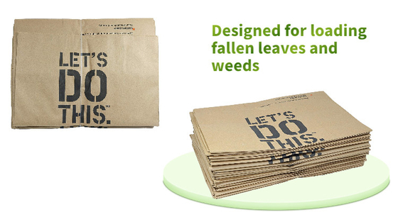 Sacs en papier écologiques recyclables de pelouse pour la collecte de jardin