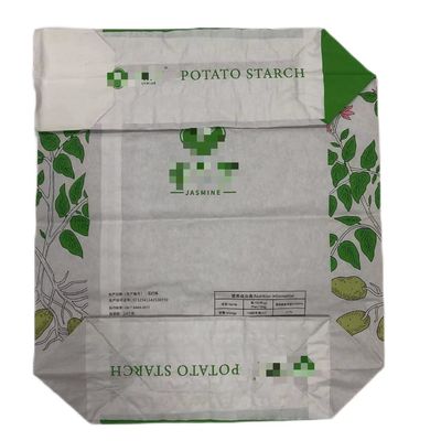 Type de soupape personnalisée Sac en papier multicouche Emballage industriel Amidon avec stratification