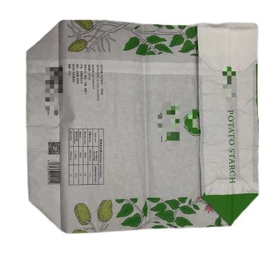 Type de soupape personnalisée Sac en papier multicouche Emballage industriel Amidon avec stratification