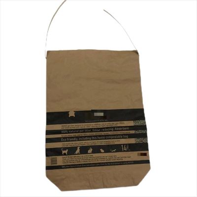 Emballages de sacs en papier multicouches lourds spécialement conçus pour les déchets pour animaux de compagnie