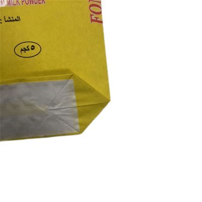 Forme personnalisée de sacs en papier à fond de pince industriel pour la poudre de lait jusqu'à 7 couleurs d'impression