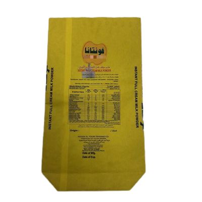 Forme personnalisée de sacs en papier à fond de pince industriel pour la poudre de lait jusqu'à 7 couleurs d'impression