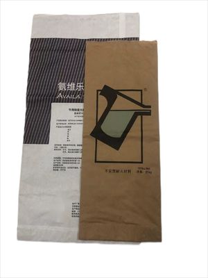 Sacs de papier kraft industriel en blanc ou marron pour les poudres et les granulés d'emballage