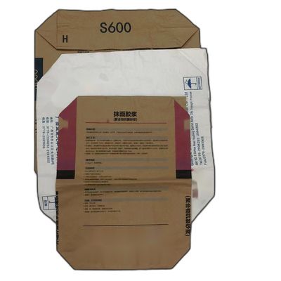 Sacs en papier à plusieurs parois à soupape collée biodégradable