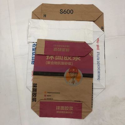 Sacs en papier à plusieurs parois à soupape collée biodégradable