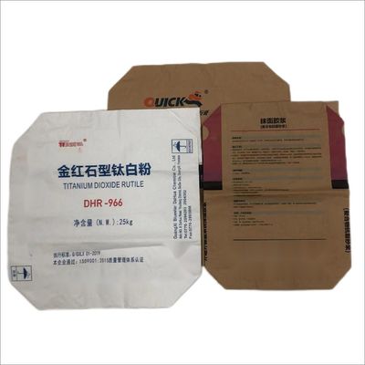 Sacs en papier de soupape de taille personnalisée pour les solutions d'emballage de l'industrie chimique