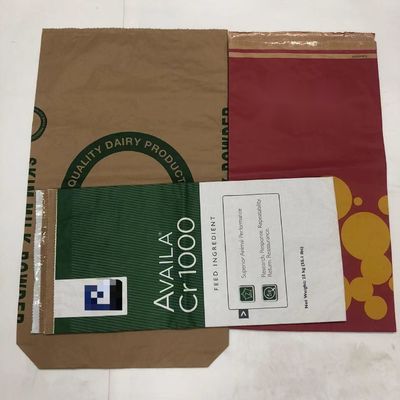 Logo d'impression personnalisé Sacs en papier à plusieurs parois étanches à l'humidité