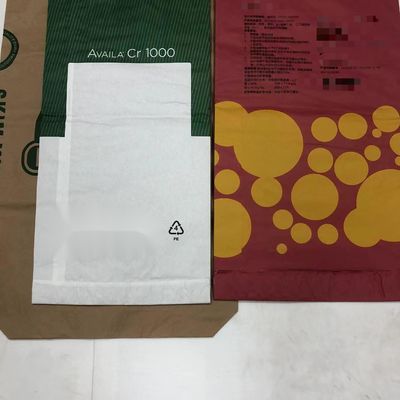 Sacs en papier thermiquement scellés blancs ou bruns d'épaisseur personnalisée Sacs en papier kraft à parois multiples