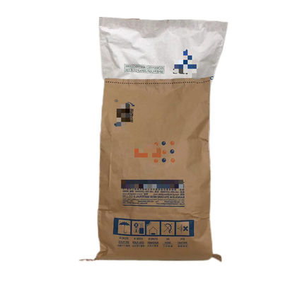 Sacs en papier kraft thermiquement scellés, écologiques, avec logo personnalisé, emballage alimentaire pour les aliments, agriculture, chimie, construction d'aliments pour animaux