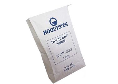 La catégorie comestible a collé les sacs en papier blancs de fond plat de Brown d'emballage hygiénique de sacs de valve