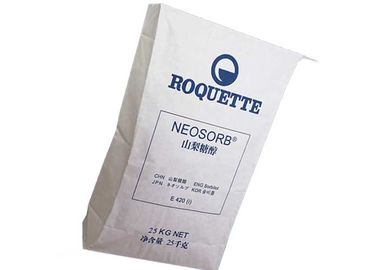 La catégorie comestible a collé les sacs en papier blancs de fond plat de Brown d'emballage hygiénique de sacs de valve