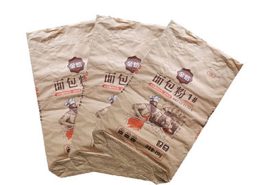 sacs en papier ouverts de Multiwall de bouche cousus par 25kg