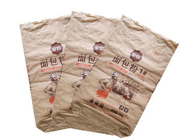 emballage matériel chimique de riz de farine de catégorie comestible de sacs en papier de 25kg 50kg Multiwall