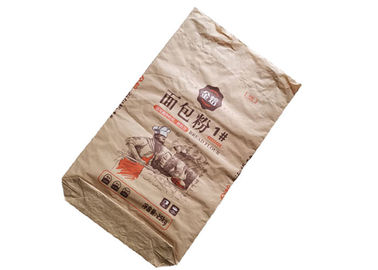 L'emballage blanc de papier de Brown emballage met en sac Flexo imprimant les sacs en papier multi de mur de bonne stabilité