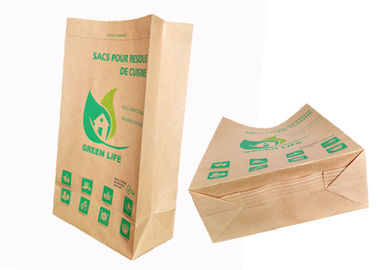 Sacs en papier inférieurs de pincement recyclable dégradable de sacs en papier de M Fold Type Multilayer