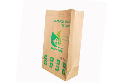 Sacs à papier d'emballage ouverts de bouche 2 le fond carré standard respirable de GMP manient habilement/3 plis