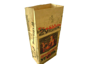 Le charbon de bois de BARBECUE de couleur met en sac le sac à papier d'emballage empaquetant le papier de Brown cousu par joint chaud en gros