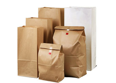 Copie sensible de Flexo adaptée aux besoins du client par sacs plats de catégorie comestible de taille de soudure à chaud de Brown Papier d'emballage
