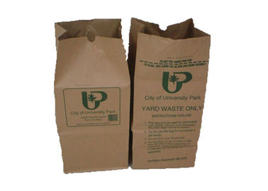 Refusez la pelouse de sacs en papier de pelouse de Multiwall Papier d'emballage de déchets et les sacs de empaquetage de feuilles