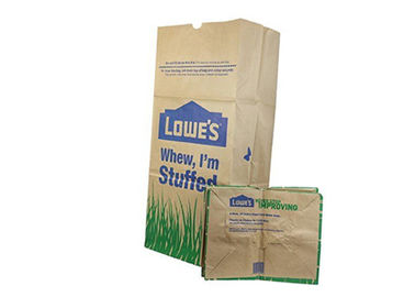 Les sacs en papier faits sur commande de Papier d'emballage ajustent de grands sacs de papier étanches à l'humidité inférieurs de feuille