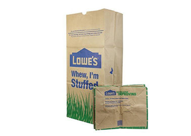 Emballage ouvert cousu de feuille de déchets de yard de sacs en papier de Multiwall de bouche épaissi par double