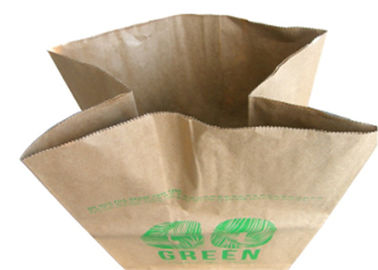 Brown Flexo biodégradable impriment les sacs de papier d'ordures