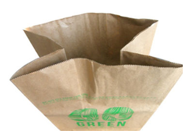 Les sacs en papier multi de papier de Multiwall de couche de Brown ajustent le sac de déchets inférieur de ménage