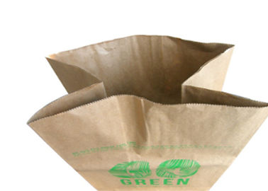 Flexo imprimant des sacs en papier de pelouse de Multiwall de 2 couches biodégradables pour des déchets de jardin