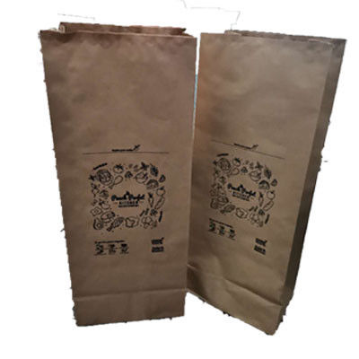 Le fond carré biodégradable Multiwall de Brown met en sac