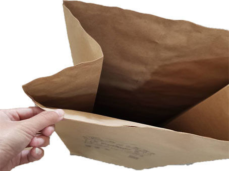 Sac biodégradable de détritus végétaux de papier du pli 25kg de Brown 2