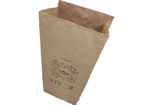 sacs en papier collés étanches à l'humidité de pelouse de Multiwall de valve de 50kg 60gsm