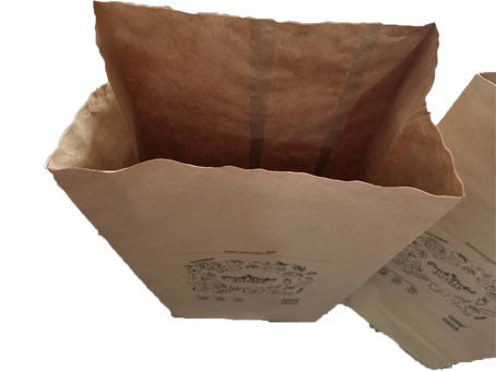 sacs en papier collés étanches à l'humidité de pelouse de Multiwall de valve de 50kg 60gsm
