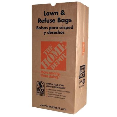 Les feuilles refusent des sacs en papier de pelouse de 3 couches 25kg Multiwall Papier d'emballage