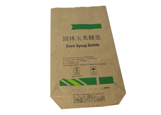 La capacité faite sur commande 1-4 couches ajustent l'emballage inférieur de poudre de nourriture de sacs en papier
