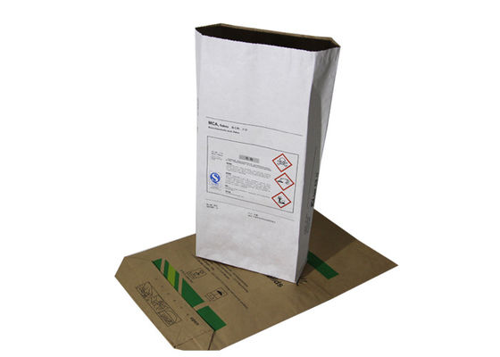 Sac de papier biodégradable de impression fait sur commande inférieur de place pour la fécule de maïs de empaquetage