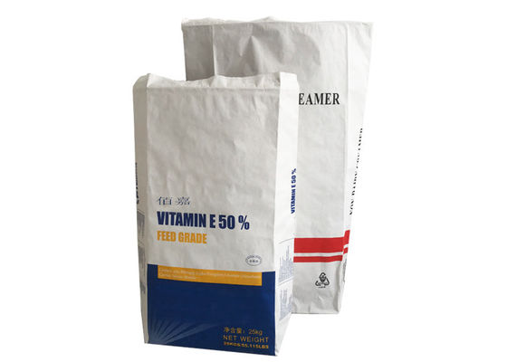 sac d'emballage de poudre de farine de papier de sac à maïs de sac de farine de papier de 25kg emballage