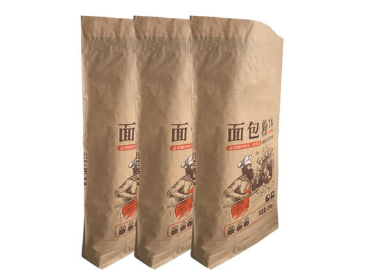 sac de papier de empaquetage de catégorie comestible de protection d'humidité de sacs en papier de 25kg Multiwall Papier d'emballage