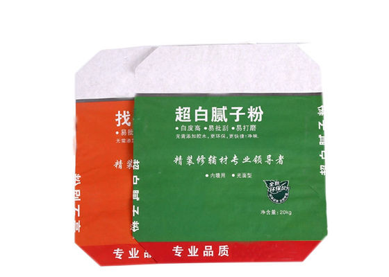 Sac inférieur de valve de papier d'emballage à papier peint de catégorie comestible de place multi des sacs 20kg 25kg