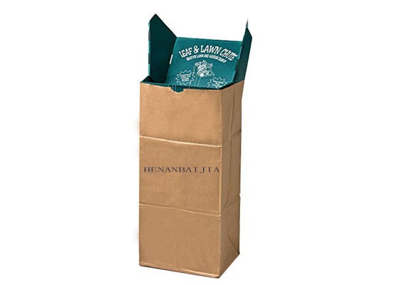 sacs en papier biodégradables de la pelouse 125g/M2 pour les sacs de papier de déchets de pelouse des feuilles CMYK