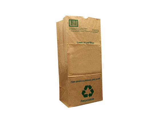 sacs résistants de détritus végétaux de sacs en papier de 125gsm Multiwall Papier d'emballage avec le logo adapté aux besoins du client