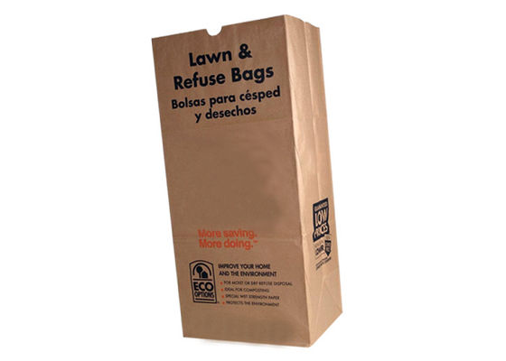 Les déchets résistants de jardin de l'impression 25kg de Flexo renvoient des sacs d'ordures de jardin