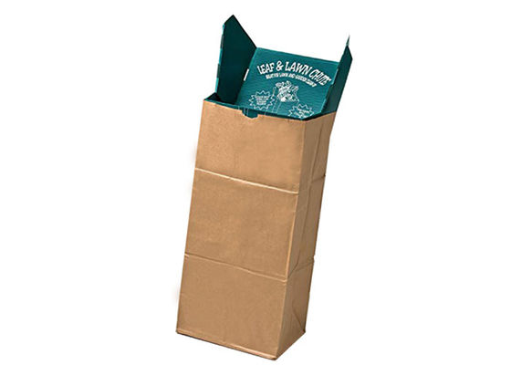 Les sacs en papier de la couleur 10kg Multiwall Papier d'emballage de CMYK poussent des feuilles des sacs en papier de pelouse de Papier d'emballage