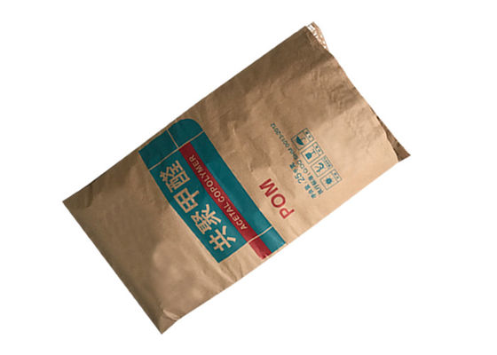 Grande vitesse remplissant biens résistants de sacs en papier de Papier d'emballage 3 couches de sac de PE à l'intérieur