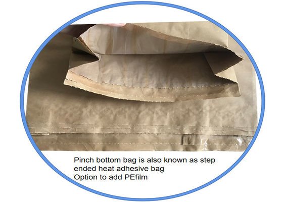 Catégorie comestible sacs en papier de 25 kilogrammes Multiwall pour la farine à pain de empaquetage