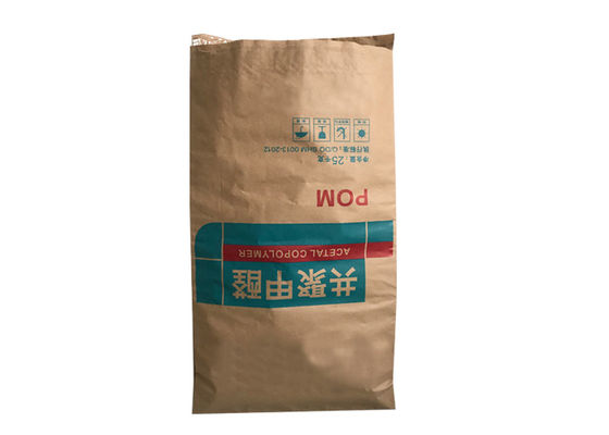 20KG de impression fait sur commande a collé le sac ouvert à papier de bouche avec le fond de pincement