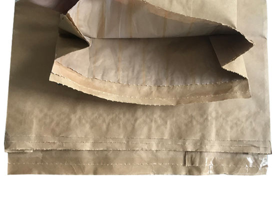 Sacs en papier ouverts biodégradables de bouche des doubles couches 60gsm avec le fond de pincement