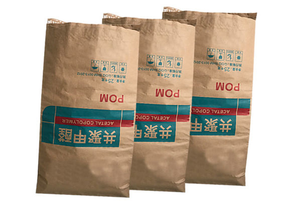 Les sacs en papier ouverts cousus de haute résistance de Multiwall de bouche pincent inférieur pour l'emballage