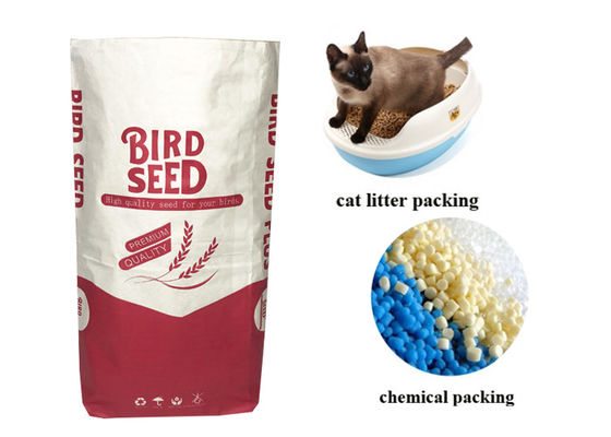 Sac de papier inférieur Cat Litter Animal Feed Seed de chien de place étanche à l'humidité d'alimentation pour l'oiseau