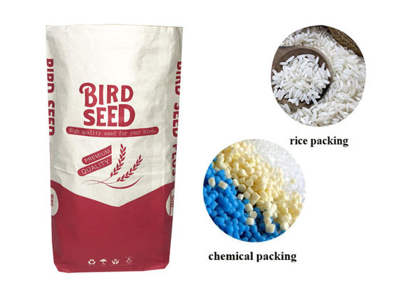 Sacs en papier de la double couche 25kg Multiwall Papier d'emballage pour Cat Litter Animal Feed Packaging