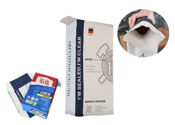 Sacs en papier de Multiwall Papier d'emballage de catégorie comestible pour l'emballage 5Kg 10kg 20kg de farine